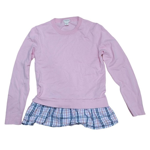 Crewcuts J crew Layered Sweater Pink Girls XL - Picture 1 of 7
